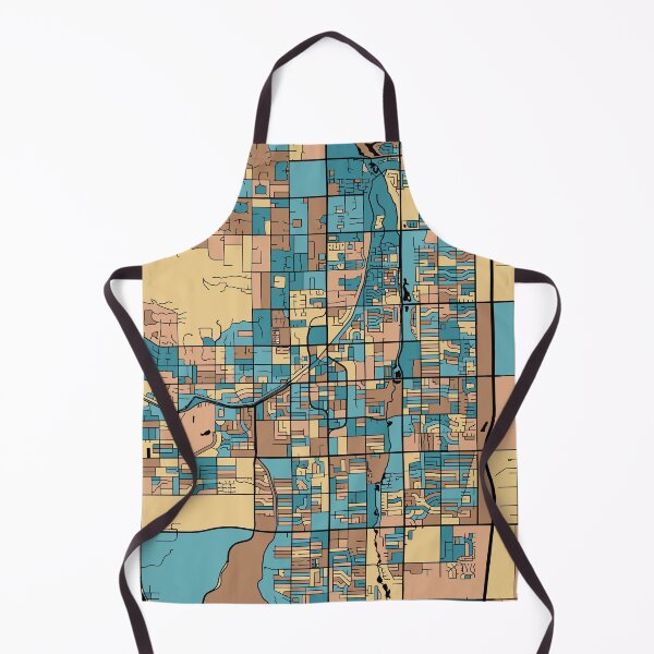 Item preview, Scottsdale Map Pattern in Mid Century Pastel designed and sold by PatternMaps.