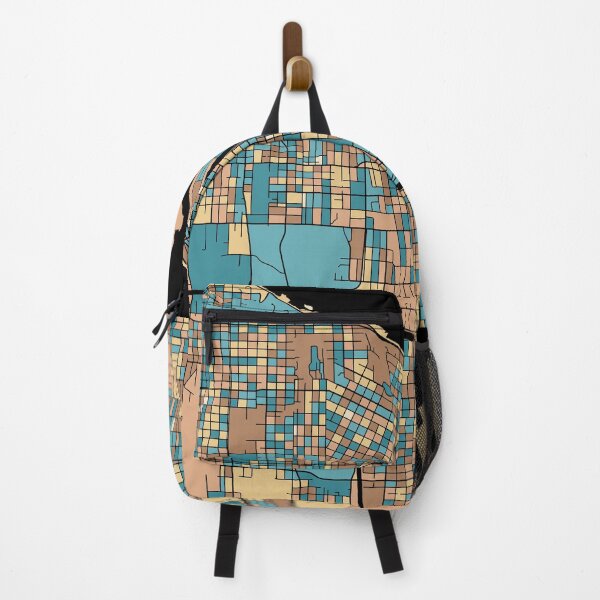 Item preview, Tacoma Map Pattern in Mid Century Pastel designed and sold by PatternMaps.