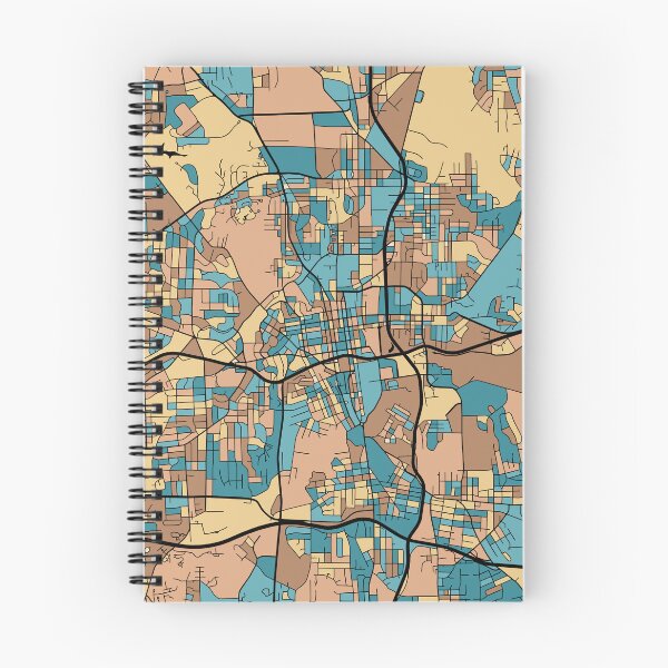 Item preview, Patrón de mapa de Winston-Salem en pastel de mediados de siglo designed and sold by PatternMaps.