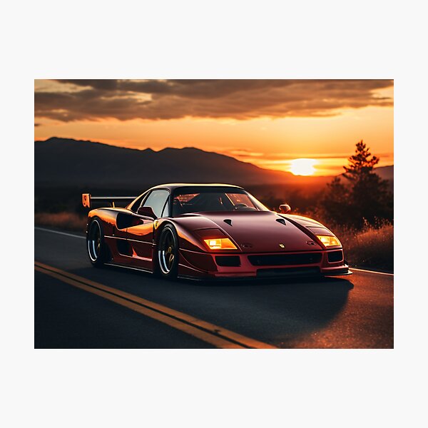 Item preview, Ferrari F40 in the sunset designed and sold by DynamicPosters.