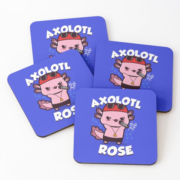 Item preview, Axolotl Rose Cute Kawaii Rock And Roll Axolotl designed and sold by BoggsNicolasArt.