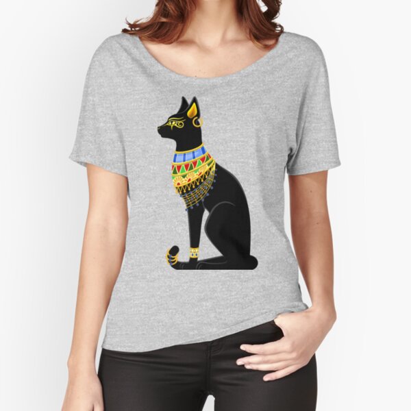 Cat Ancient Egypt Deity Sacred Animal Relaxed Fit T-Shirt