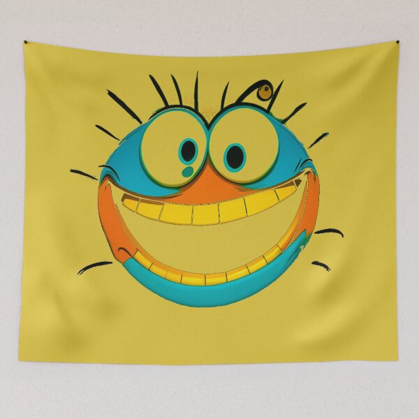 Item preview, Bright Multi color smily face with teeth Design designed and sold by Md Rashid  Hasan.