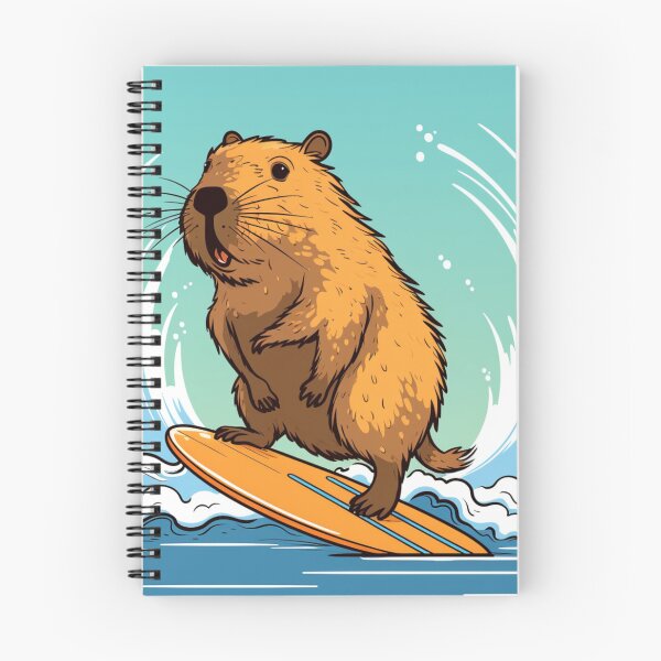 Item preview, Capybara surfing designed and sold by PawelNature.