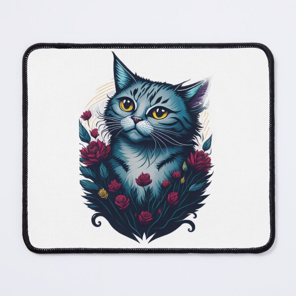 Item preview, Cute cat with rose designed and sold by Mais80.