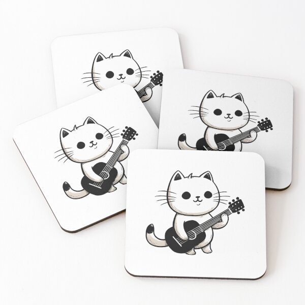 Item preview, Cat playing guitar designed and sold by PawelNature.