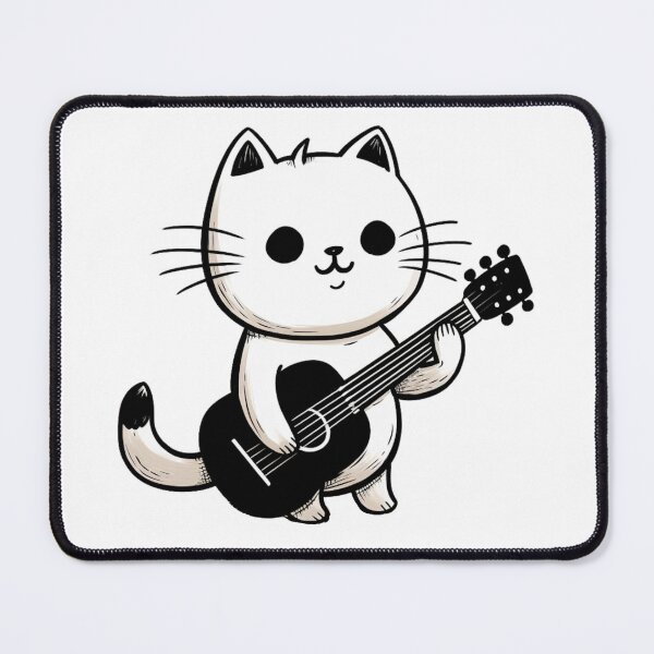 Item preview, Cat playing guitar designed and sold by PawelNature.