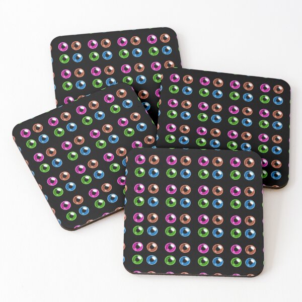 Item preview, Blue Green Orange Pink Dark Iris Sticker Pack by ZeesDesign on Redbubble designed and sold by ZEESDESIGN.