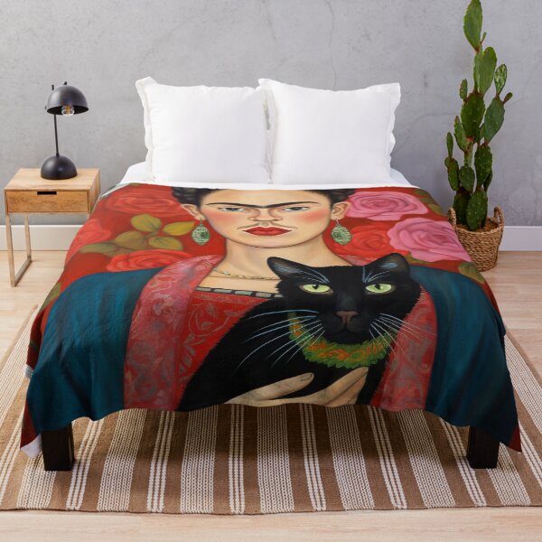 Artikelvorschau, Frida Kahlo und Black Cat entworfen und verkauft von PawArtPrints.