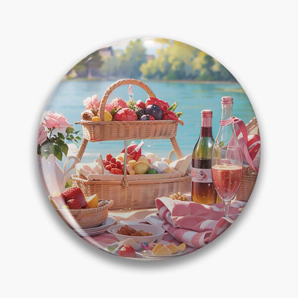 Item preview, Preppy Pink Lakeside Picnic designed and sold by pattern-atelier.