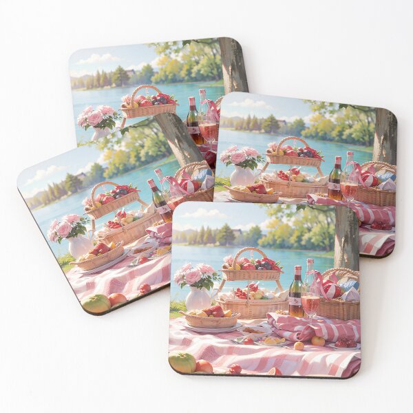 Item preview, Preppy Pink Lakeside Picnic designed and sold by pattern-atelier.