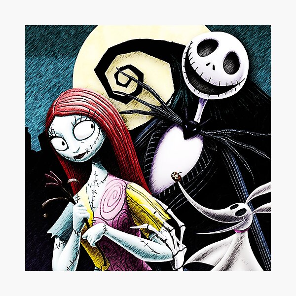 Item preview, Jack & Sally - Digital fan art designed and sold by MyTributeTo.
