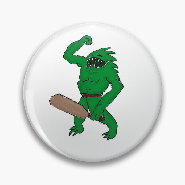 Item preview, Green Lizard Man With Club designed and sold by LewisJ-Designs.