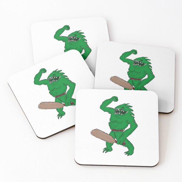 Item preview, Green Lizard Man With Club designed and sold by LewisJ-Designs.