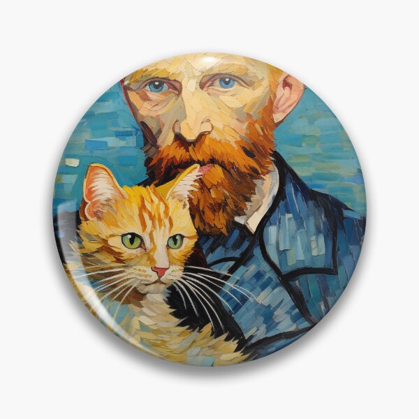 Item preview, Vincent van Gogh and Ginger Cat designed and sold by PawArtPrints.