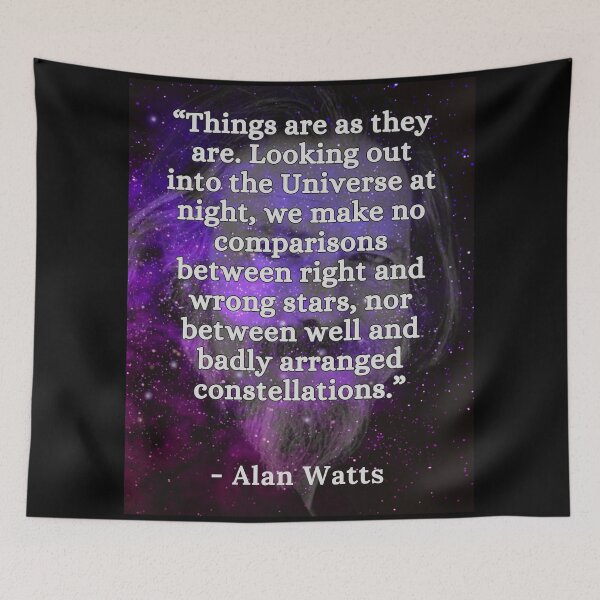 Item preview, Alan Watts Quote designed and sold by Beyond The Veil.
