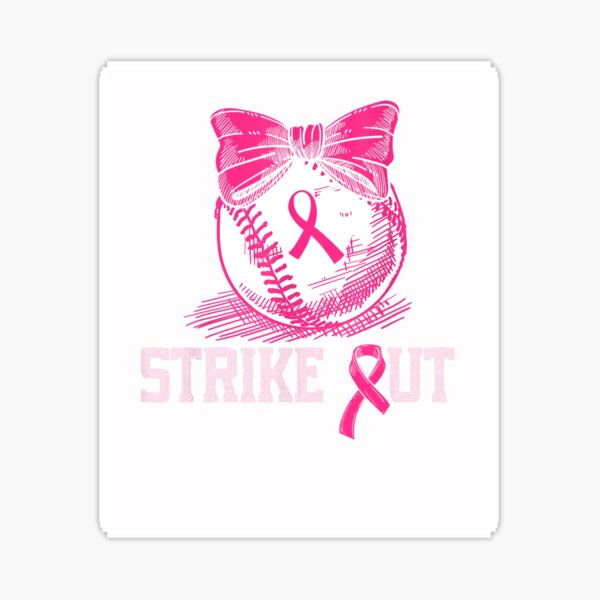 Strike Out Breast Cancer Baseball Breast Cancer Awareness Sticker for Sale  by MissRasheedHam