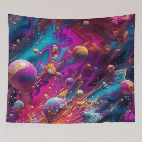 Item preview, Vibrant Psychedelic Nebula Journey designed and sold by pattern-atelier.