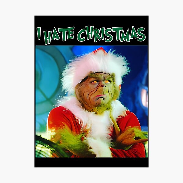 Christmas the Grinch inside a snow bubble  Photographic Print for