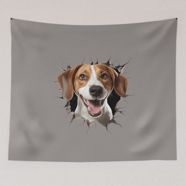 Item preview, Beagle Dog breed Popping Out of The Wall #4 designed and sold by DogDigiArt.
