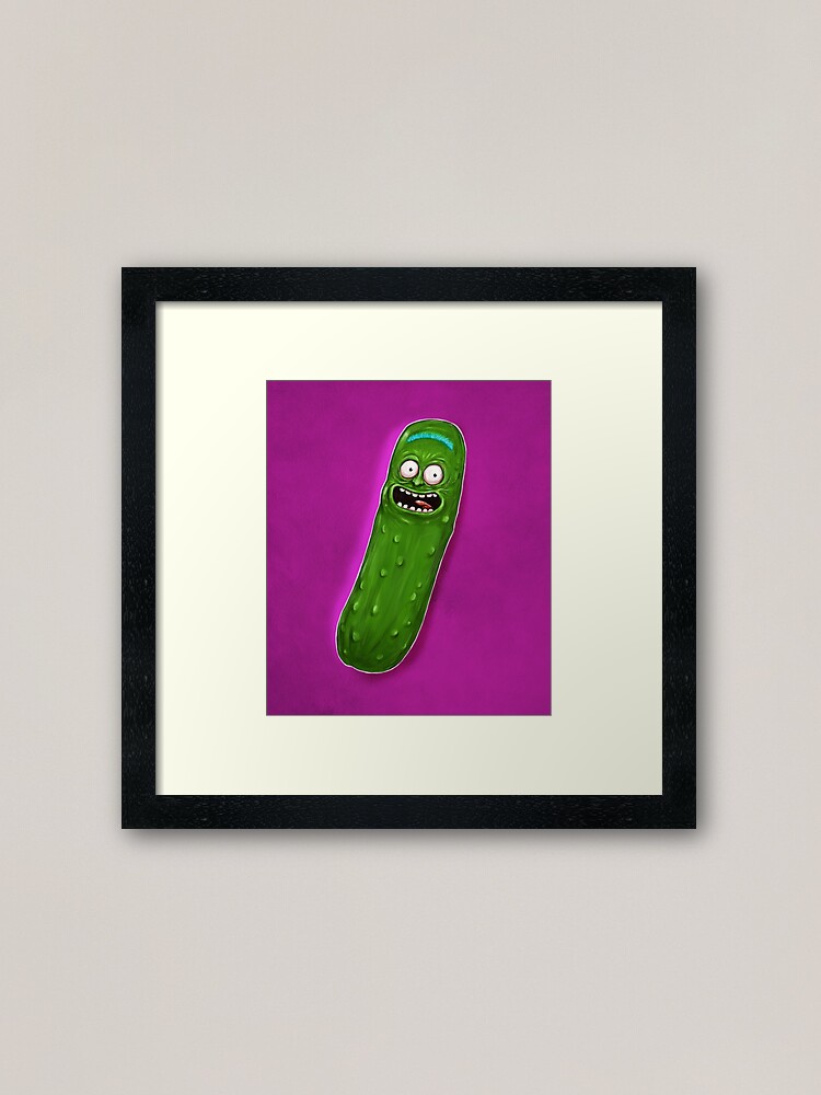 Alternate view of Rick the Pickle Dude! Framed Art Print