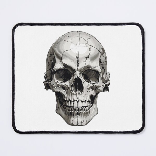 Item preview, a white cracked skull art designed and sold by therustyart.