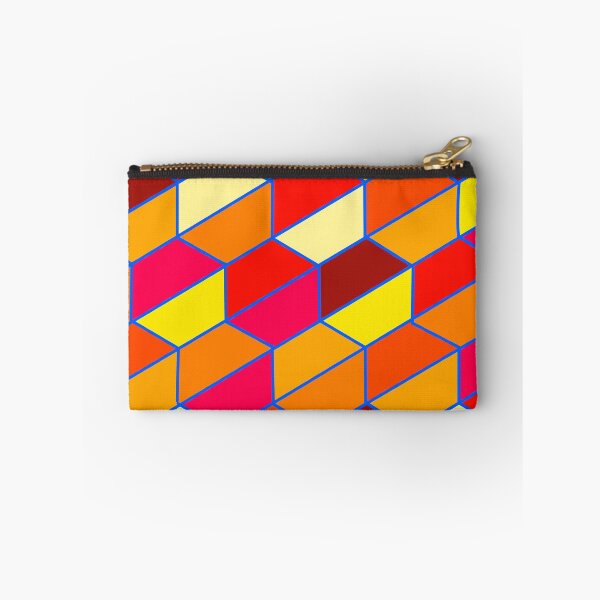 Item preview, Vibrant giometrical pattern in shades from light yellow to dark red designed and sold by coloryourwings.