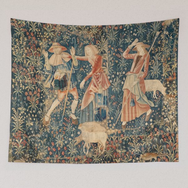 Item preview, Medieval tapestry with a scene of shepherds designed and sold by likiska.