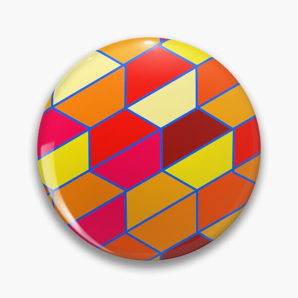 Item preview, Vibrant giometrical pattern in shades from light yellow to dark red designed and sold by coloryourwings.