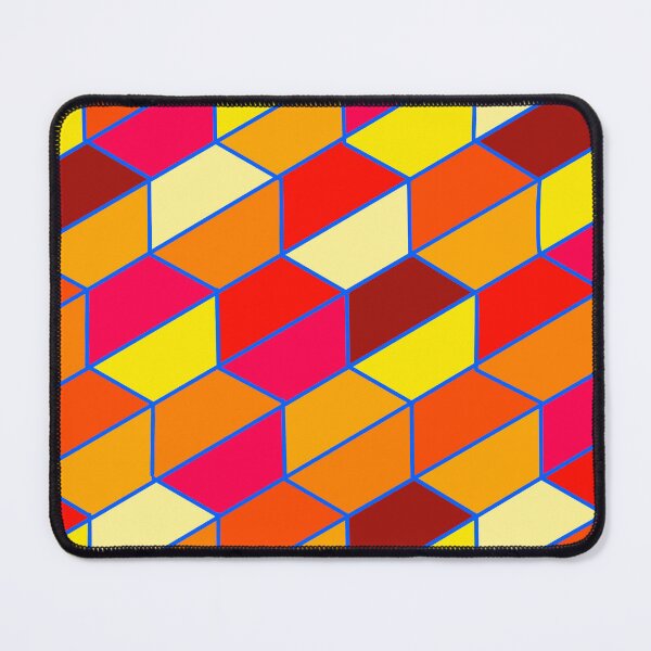 Item preview, Vibrant giometrical pattern in shades from light yellow to dark red designed and sold by coloryourwings.
