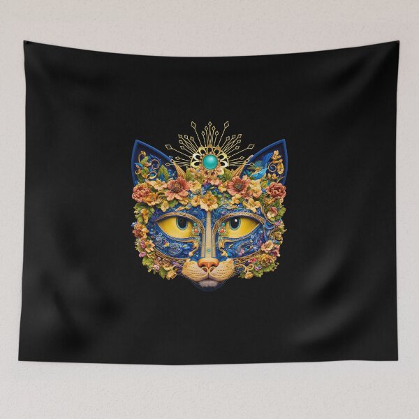 Item preview, Mystical masquerade cat in jewelry designed and sold by GorinART.