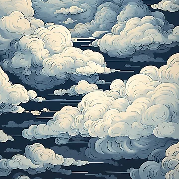 Artwork thumbnail, Lovely clouds pattern by SmileshareShop