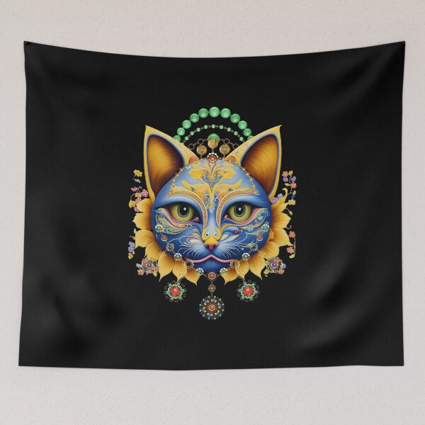 Item preview, Mystical masquerade cat in jewelry designed and sold by GorinART.