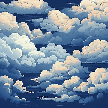Artwork thumbnail, Beauty clouds pattern by SmileshareShop