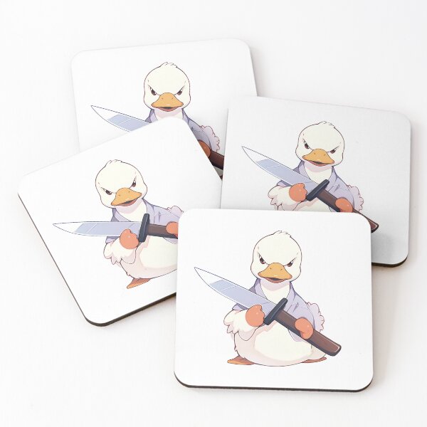 Item preview, Duck with a Big Knife | Cute Animal Sticker designed and sold by ZEESDESIGN.