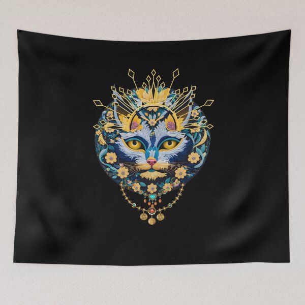 Item preview, Mystical masquerade cat in jewelry designed and sold by GorinART.