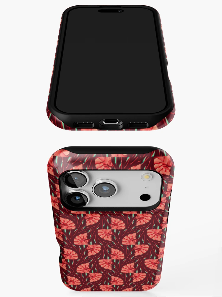 Thumbnail 3 of 4, iPhone Case, Red roses pattern designed and sold by Work of art Shop.