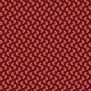 Artwork thumbnail, Red roses pattern by Work of art Shop