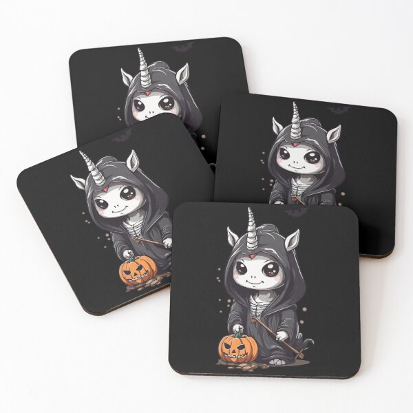 Item preview, Kawaii Halloween Einhorn Sensenmann Design designed and sold by LuminOrb.