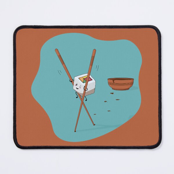 Item preview, Sushi roll running away from soy sause designed and sold by WonderworkLI.
