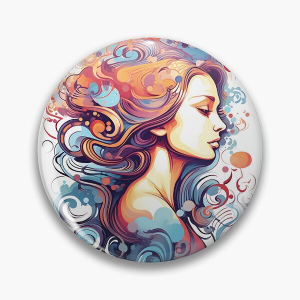 Item preview, Colorful Secrets, Woman with Hidden Emotions. designed and sold by InfinityCircle.