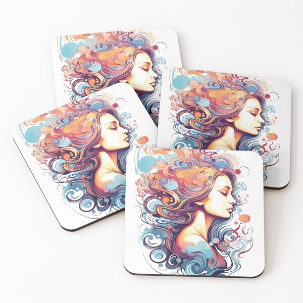 Item preview, Colorful Secrets, Woman with Hidden Emotions. designed and sold by InfinityCircle.