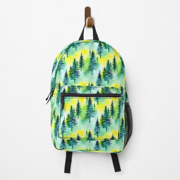 Item preview, Nordic Forest Watercolour Pattern, Yellow, Green and Grey designed and sold by Coralgb.
