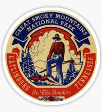 Pegatina Gatlinburg Great Smoky Mountains National Park Vinilo de viaje de época