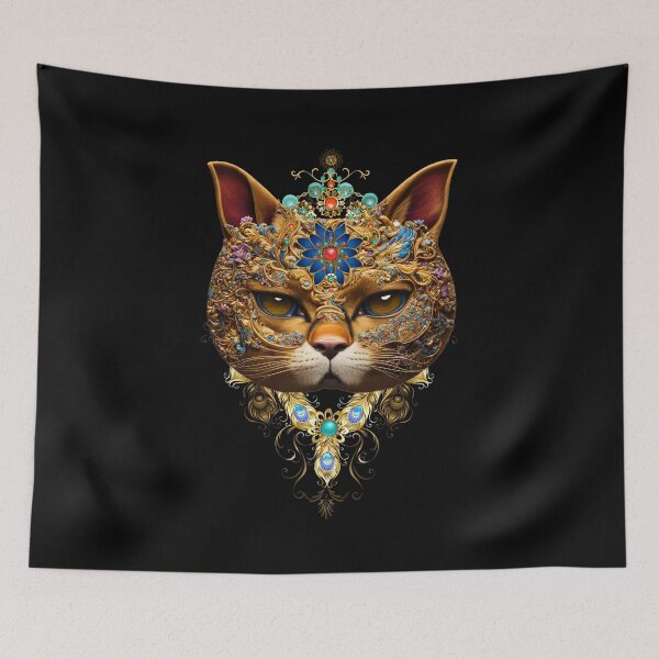Item preview, Mystical masquerade cat in jewelry designed and sold by GorinART.