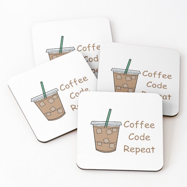 Item preview, Coffee Code Repeat designed and sold by Nerdy Vogue.