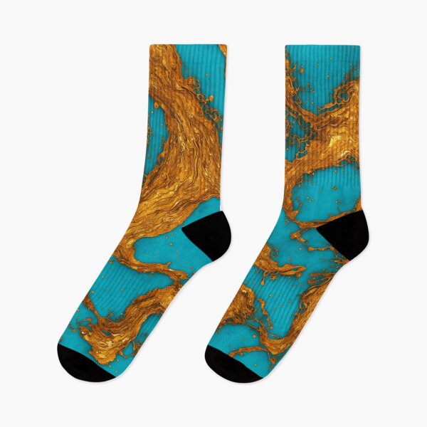 Item preview, Abstract Teal And Golden Pattern Golden Sand Sea Map Effect designed and sold by Moonsiess.