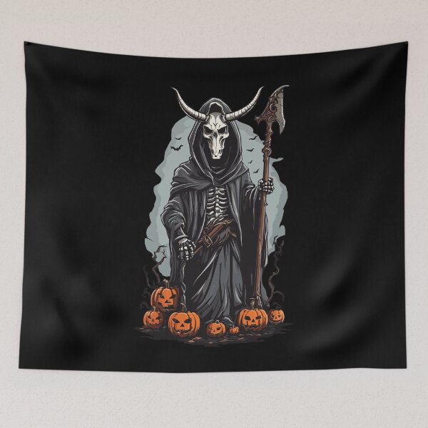 Artikelvorschau, Sensenmann Halloween Dämonischer Druide Design entworfen und verkauft von LuminOrb.