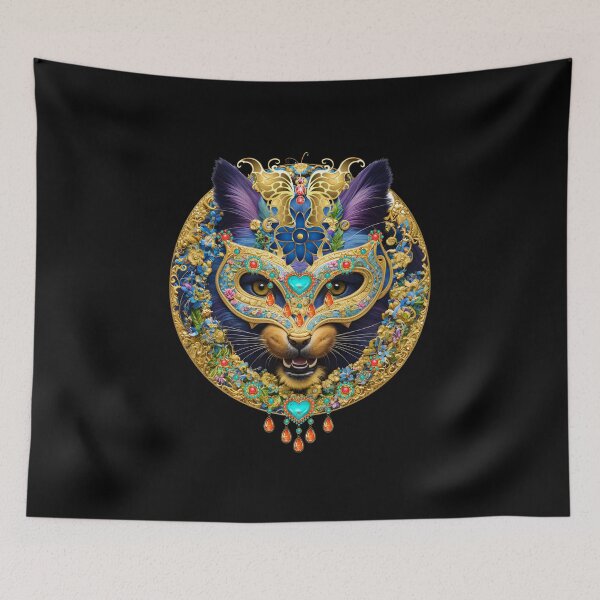 Item preview, Mystical masquerade cat in jewelry designed and sold by GorinART.