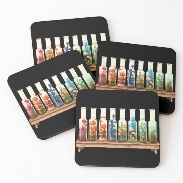 Item preview, Colorful Mushroom Biomes Test Tubes Psychedelic Art designed and sold by Trippinink-.